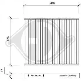 Фильтр, воздух во внутренном пространстве DIEDERICHS купить