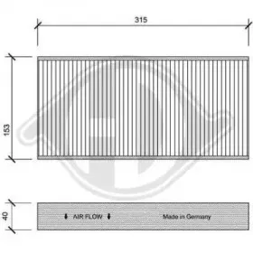 Фильтр, воздух во внутренном пространстве DIEDERICHS купить
