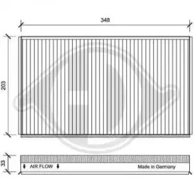Фильтр, воздух во внутренном пространстве DIEDERICHS купить