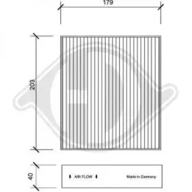 Фильтр, воздух во внутренном пространстве DIEDERICHS купить