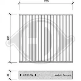 Фильтр, воздух во внутренном пространстве DIEDERICHS купить