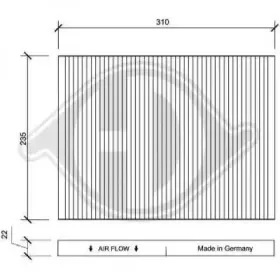 Фильтр, воздух во внутренном пространстве DIEDERICHS купить