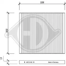 Фильтр, воздух во внутренном пространстве DIEDERICHS купить