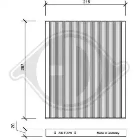 Фильтр, воздух во внутренном пространстве DIEDERICHS купить