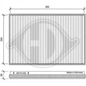 Фильтр, воздух во внутренном пространстве DIEDERICHS купить