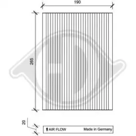 Фильтр, воздух во внутренном пространстве DIEDERICHS купить