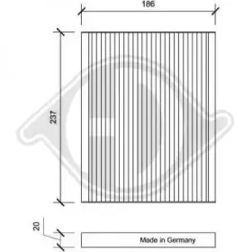 Фильтр, воздух во внутренном пространстве DIEDERICHS купить