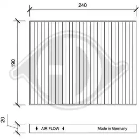 Фильтр, воздух во внутренном пространстве DIEDERICHS купить