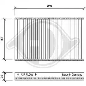 Фильтр, воздух во внутренном пространстве DIEDERICHS купить