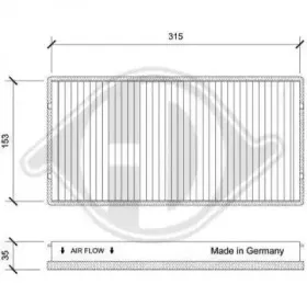 Фильтр, воздух во внутренном пространстве DIEDERICHS купить