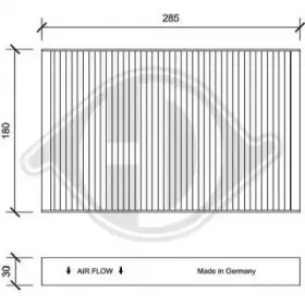 Фильтр, воздух во внутренном пространстве DIEDERICHS купить