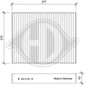 Фильтр, воздух во внутренном пространстве DIEDERICHS купить
