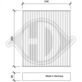 Фильтр, воздух во внутренном пространстве DIEDERICHS купить
