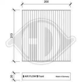 Фильтр, воздух во внутренном пространстве DIEDERICHS купить