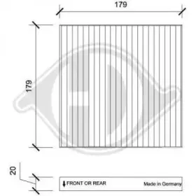 Фильтр, воздух во внутренном пространстве DIEDERICHS купить