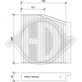 Фильтр, воздух во внутренном пространстве DIEDERICHS купить