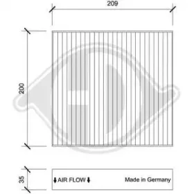 Фильтр, воздух во внутренном пространстве DIEDERICHS купить