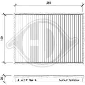 Фильтр, воздух во внутренном пространстве DIEDERICHS купить