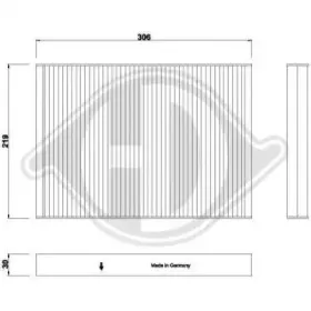 Фильтр, воздух во внутренном пространстве DIEDERICHS купить