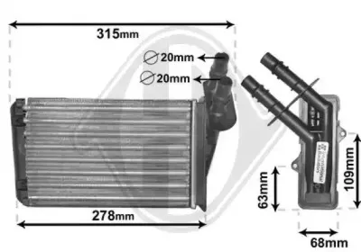Теплообменник, отопление салона DIEDERICHS купить