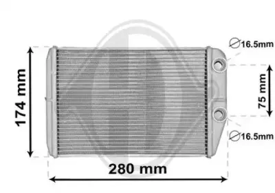 Теплообменник, отопление салона DIEDERICHS купить