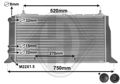 Радиатор, охлаждение двигателя DIEDERICHS купить