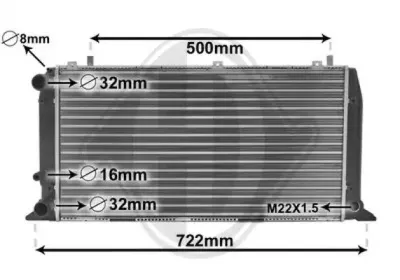 Радиатор, охлаждение двигателя DIEDERICHS купить
