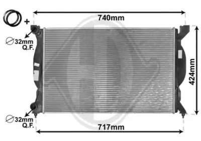 Радиатор, охлаждение двигателя DIEDERICHS купить