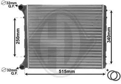 Радиатор, охлаждение двигателя DIEDERICHS купить