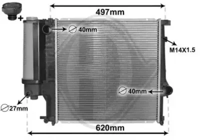 Радиатор, охлаждение двигателя DIEDERICHS купить
