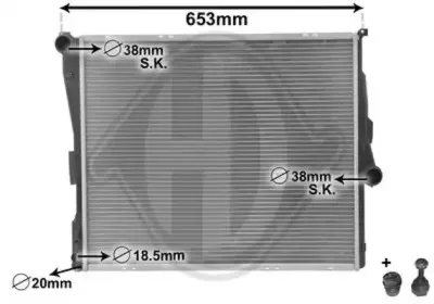 Радиатор, охлаждение двигателя DIEDERICHS купить