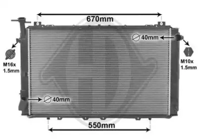 Радиатор, охлаждение двигателя DIEDERICHS купить