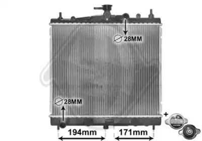 Радиатор, охлаждение двигателя DIEDERICHS купить