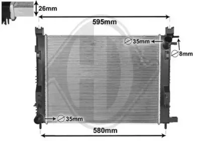 Радиатор, охлаждение двигателя DIEDERICHS купить