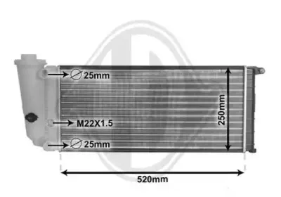 Радиатор, охлаждение двигателя DIEDERICHS купить