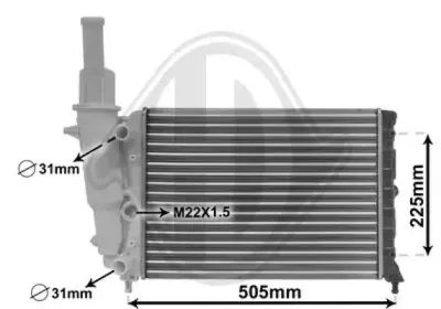 Радиатор, охлаждение двигателя DIEDERICHS купить