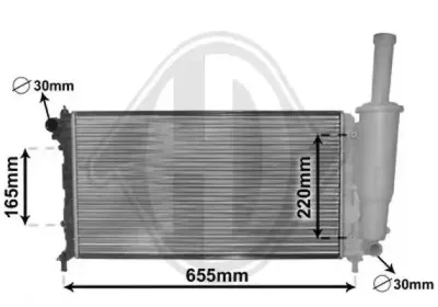 Радиатор, охлаждение двигателя DIEDERICHS купить
