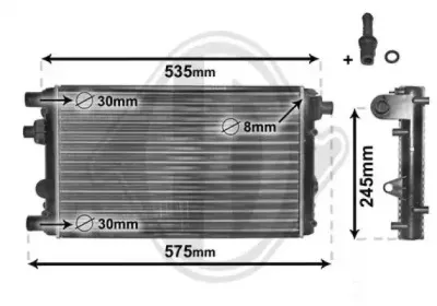 Радиатор, охлаждение двигателя DIEDERICHS купить