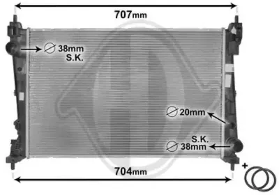 Радиатор, охлаждение двигателя DIEDERICHS купить