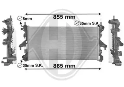 Радиатор, охлаждение двигателя DIEDERICHS купить