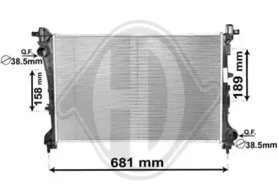 Радиатор, охлаждение двигателя DIEDERICHS купить