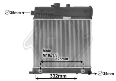 Радиатор, охлаждение двигателя DIEDERICHS купить