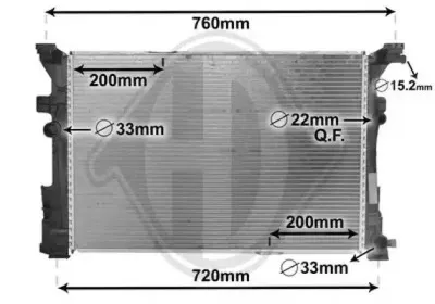 Радиатор, охлаждение двигателя DIEDERICHS купить