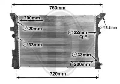 Радиатор, охлаждение двигателя DIEDERICHS купить