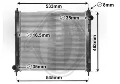 Радиатор, охлаждение двигателя DIEDERICHS купить