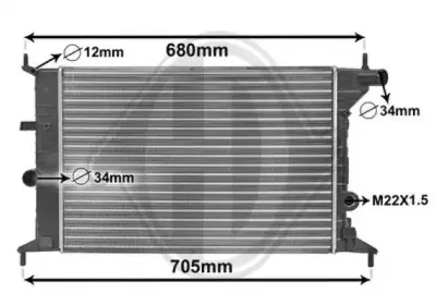 Радиатор, охлаждение двигателя DIEDERICHS купить