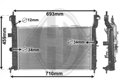 Радиатор, охлаждение двигателя DIEDERICHS купить