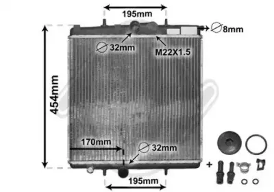 Радиатор, охлаждение двигателя DIEDERICHS купить