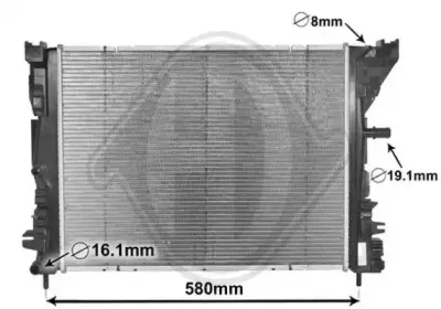 Радиатор, охлаждение двигателя DIEDERICHS купить