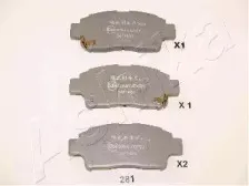 Комплект тормозных колодок, дисковый тормоз ASHIKA купить